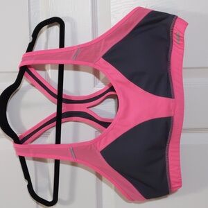 Pink and Gray Avia Exercise Workout Bra. XXL